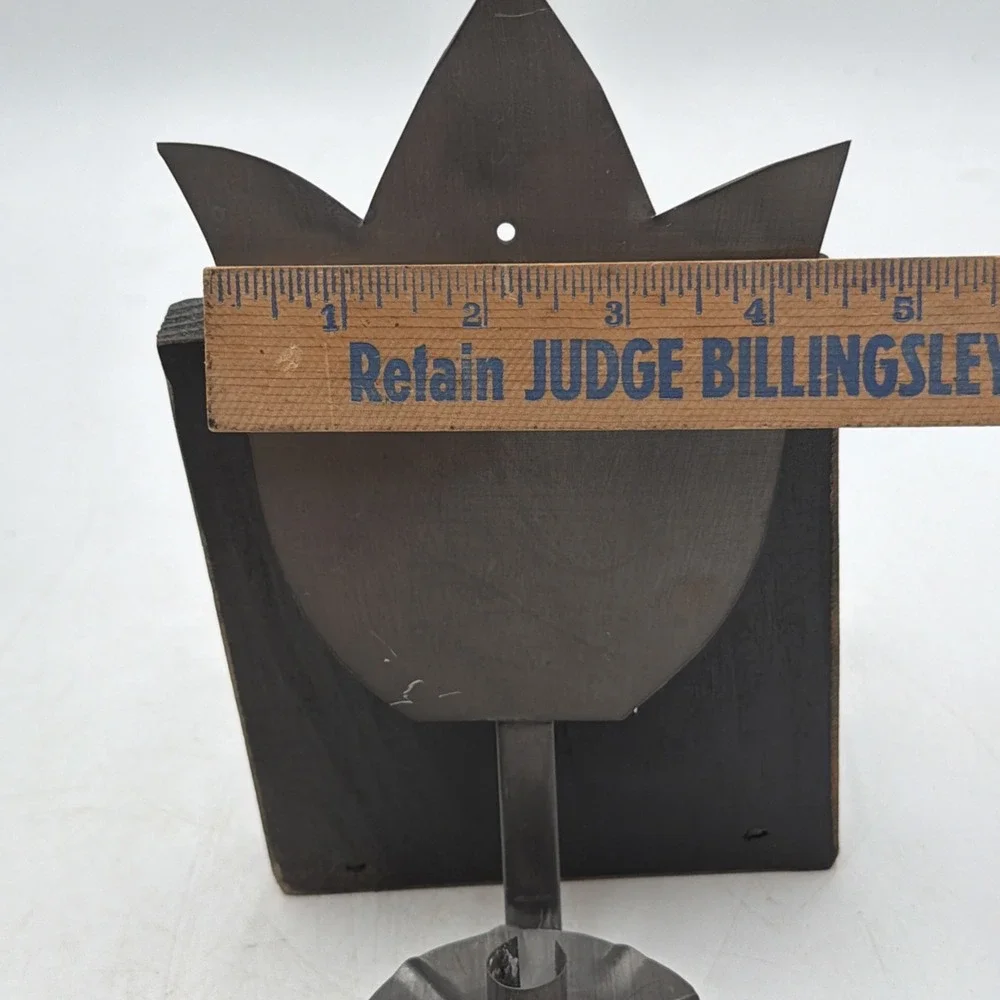 Vintage Tin Tulip Artisan Wall Sconce Candle Holder Primitive Folk Decor